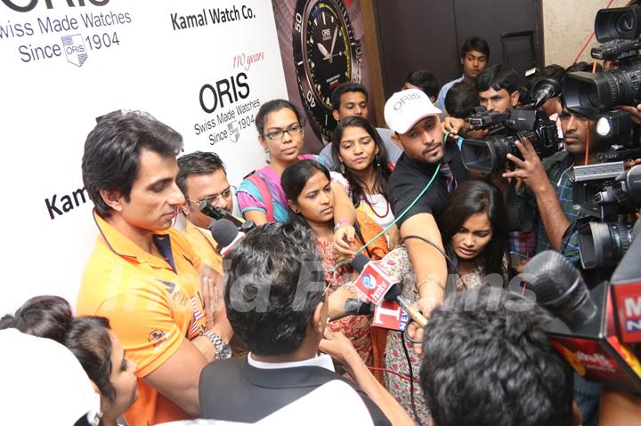 Sonu Sood was seen interacting with the media at KWC Luxurio