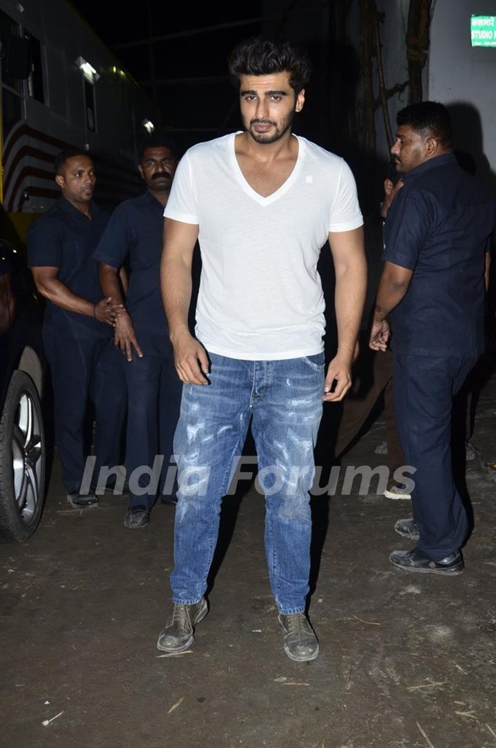 Arjun Kapoor poses for the media at the Launch of Sanjay Kapoor's Movie 'Tevar'