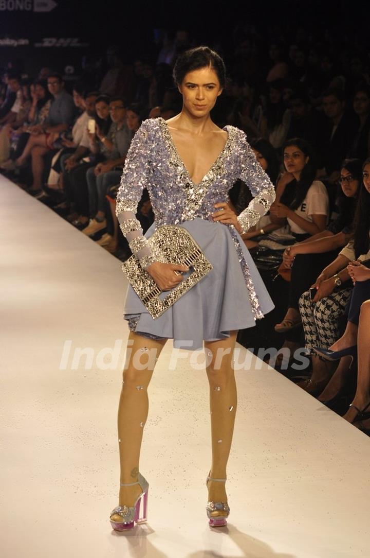 A model walks the ramp for Papa Don't Preach at the Lakme Fashion Week Winter/ Festive 2014 Day 4