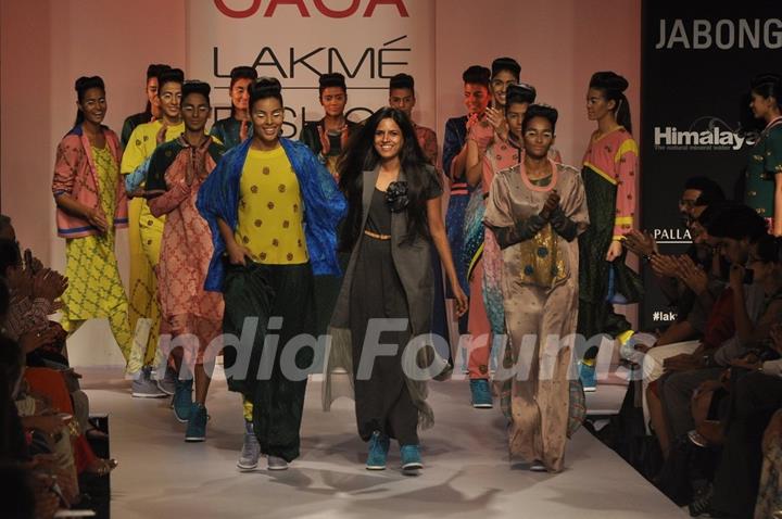 Tanya Sharma showcases her collection Gaga, at the Lakme Fashion Week Winter/ Festive 2014 Day 4