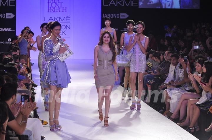 Shubhika showcases her collection Papa Don't Preach at the Lakme Fashion Week Winter/ Festive Day 4