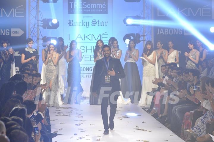 Rocky Star showcases his collection at the Lakme Fashion Week Winter/ Festive 2014 Day 4