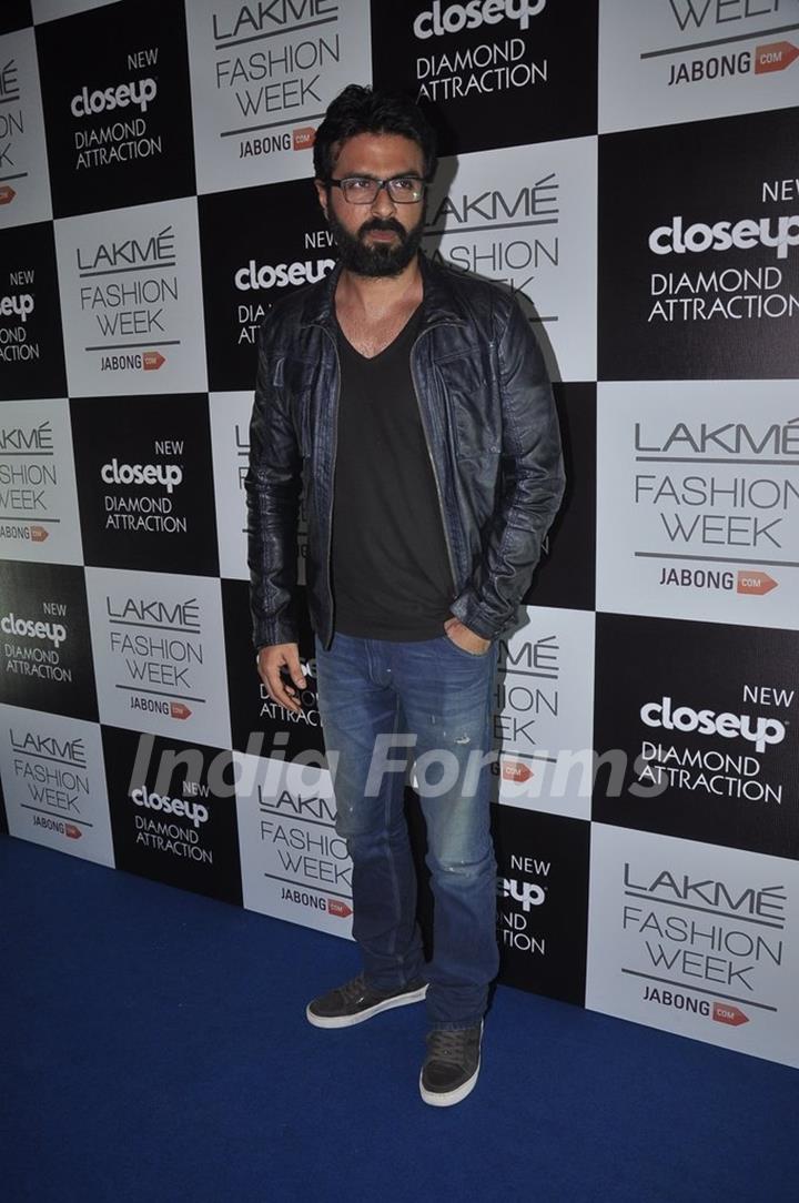 Harman Baweja was seen at the Lakme Fashion Week Winter/ Festive 2014 Day 4