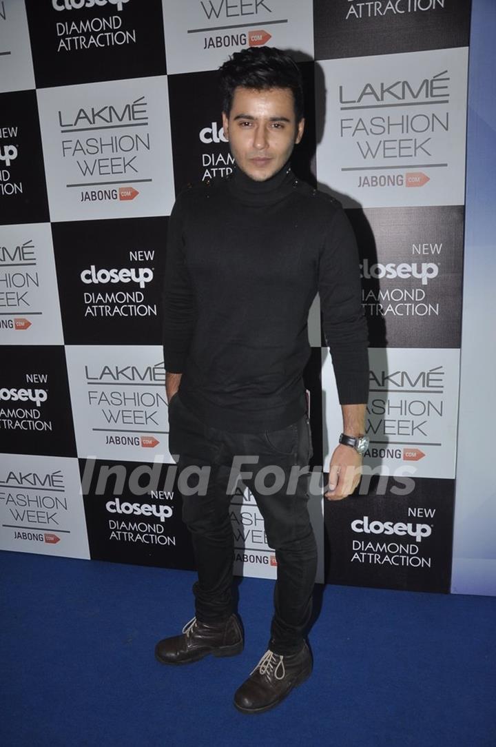 Aditya Singh Rajput at the Lakme Fashion Week Winter/ Festive 2014 Day 4