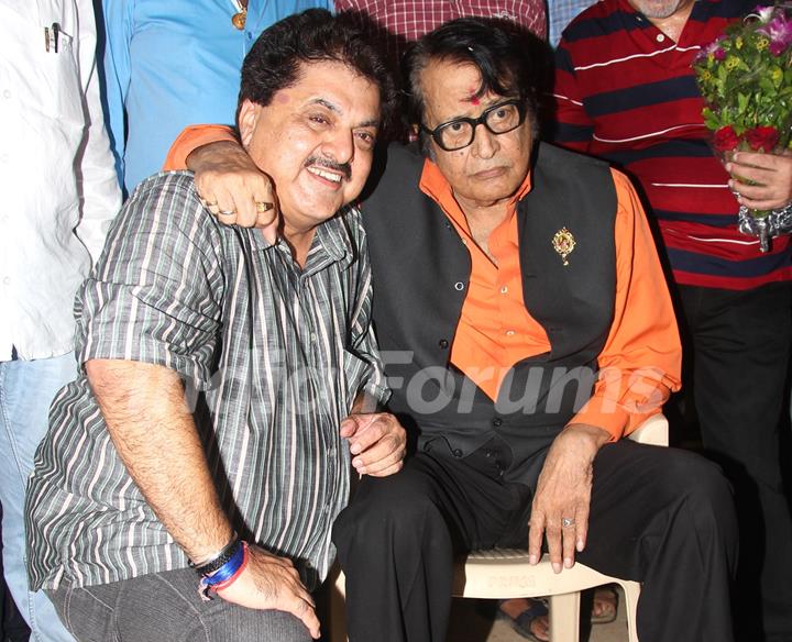 Ashok Pandit and Manoj Kumar at the Bhoomipoojan of IFTDA's New Office