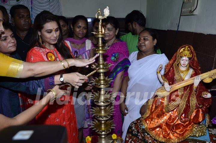 Rani Mukherjee lights the Lamp at the Self Defence Inauguration Ceremony