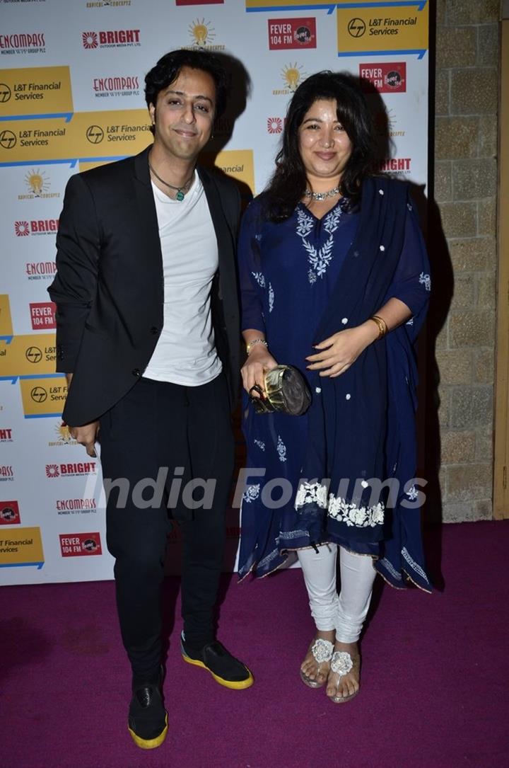 Salim Merchant poses with wife Jeanne Merchant at Shaan's Live Concert