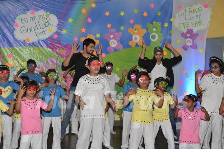 Varun Dhawan and Sidharth Malhotra shake a leg with kids at Ashray Ngo