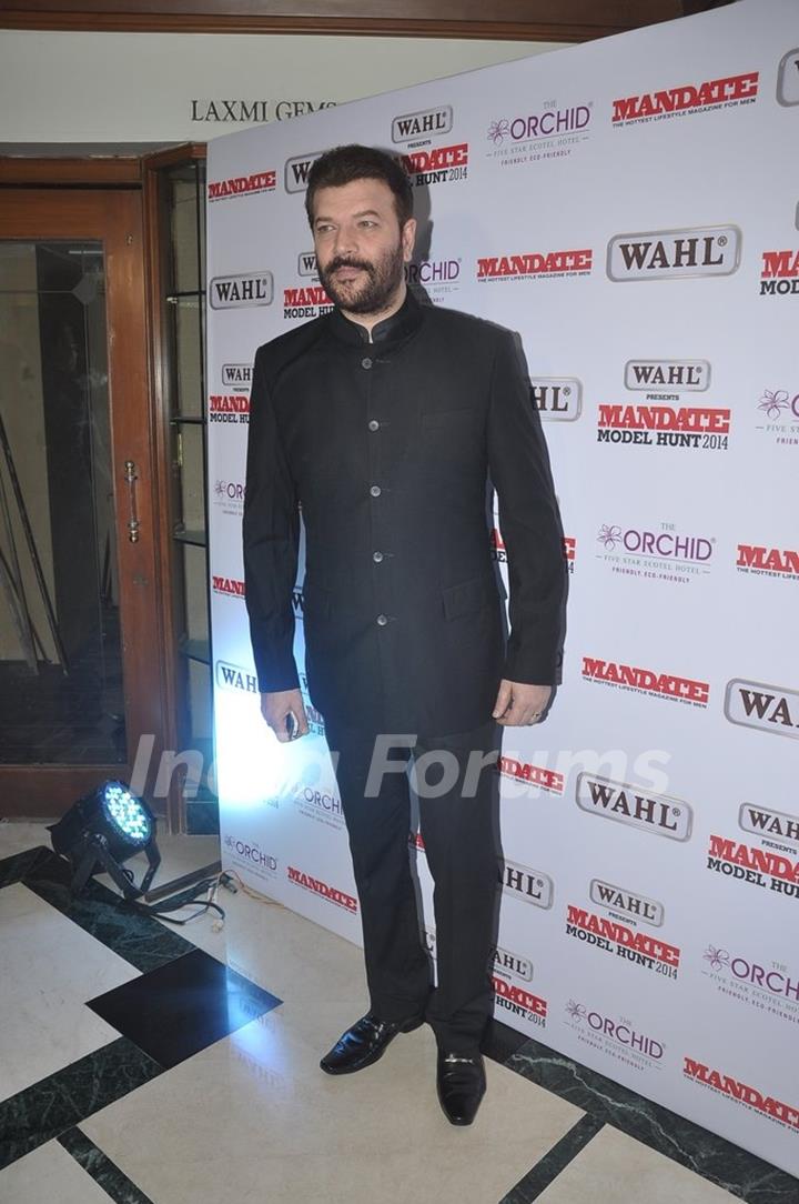 Aditya Pancholi poses for the media at Mandate Model Hunt 2014