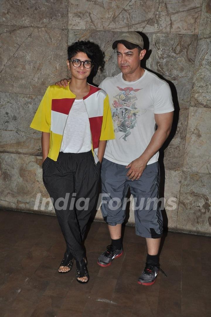 Kiran Rao and Aamir Khan were seen at the Special Screening of Mardaani