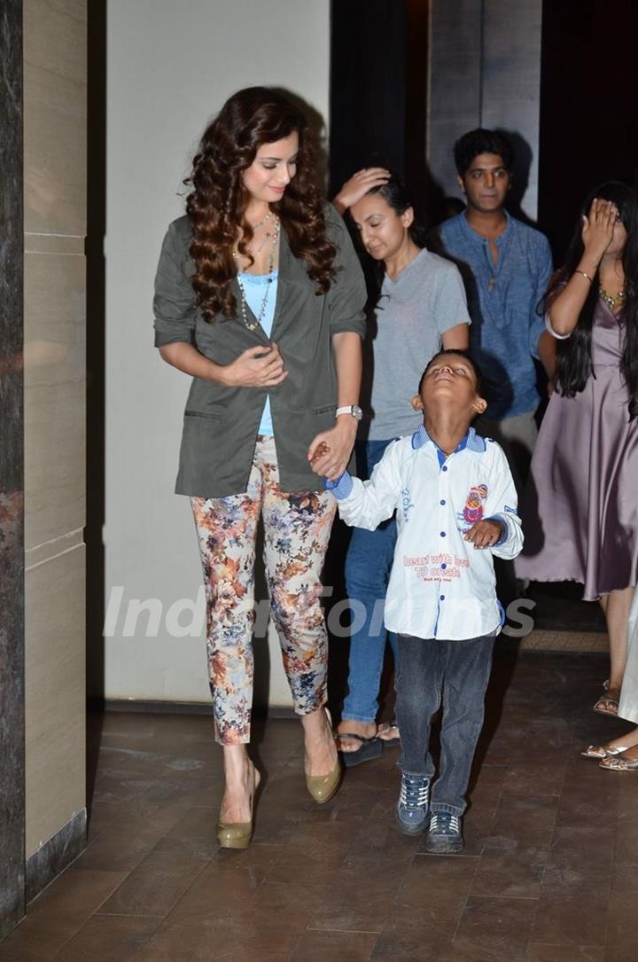 Dia Mirza was snapped with a small kid at the Short Film Launch