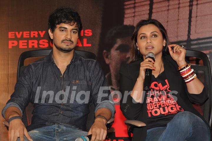 Rani Mukherjee addresses the Press Conference of Mardaani