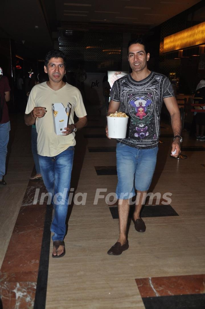 Sudhanshu Pandey snapped with a popcorn tub at PVR