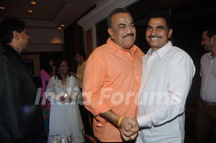 Shivaji Satam poses with a friend at IMFAA