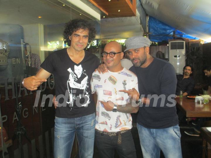 Imtiaz Ali , Bosco Martis and Aalim Hakim at his Surprise Birthday Bash