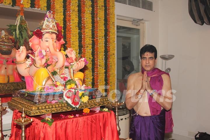 Jeetendra poses for the camera on Ganesh Chaturthi