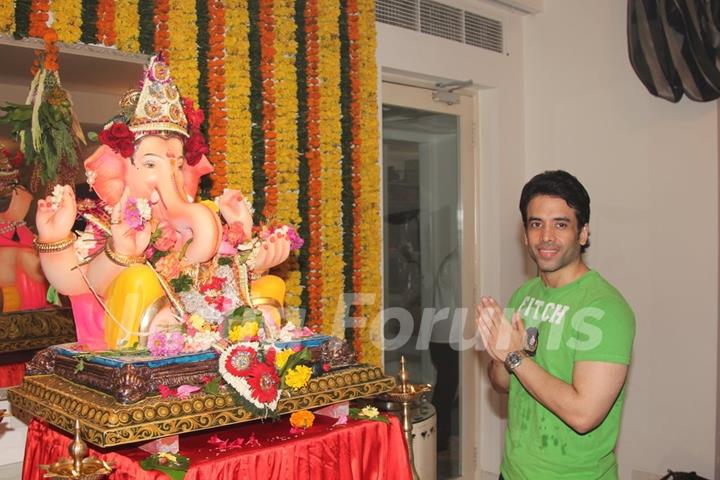 Tusshar Kapoor poses for the camera on Ganesh Chaturthi