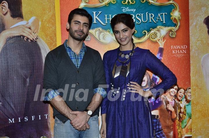 Sonam Kapoor and Fawad Khan at the Promotions of Khoobsurat