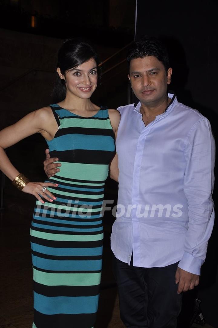 Divya Khosla and Bhushan Kumar were at the Success Bash of Saavn Mobile App