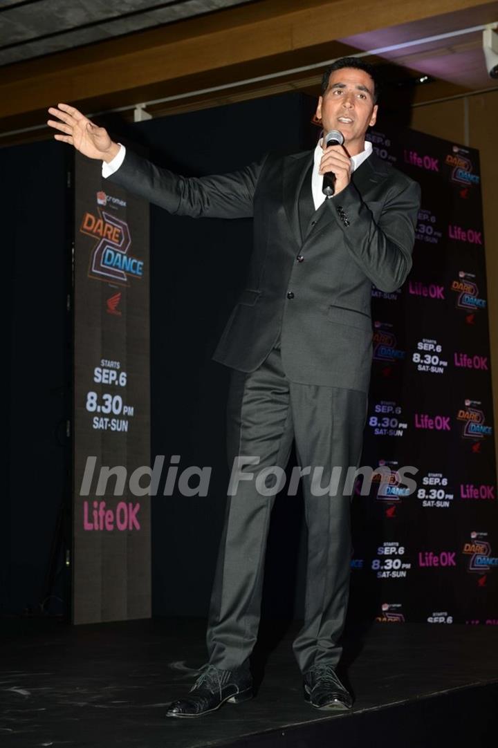 Akshay Kumar addresses the Launch of Dare 2 Dance