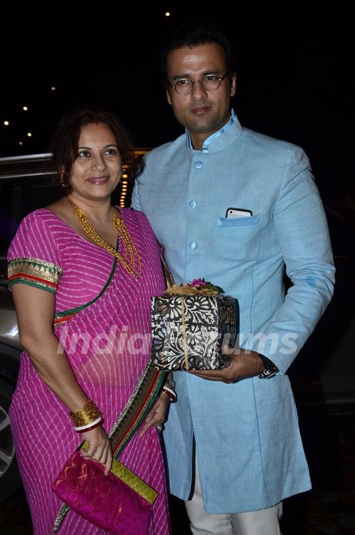 Manasi Joshi and Rohit Roy were seen at  Nikitan Dheer and Kratika Sengar's Wedding Reception