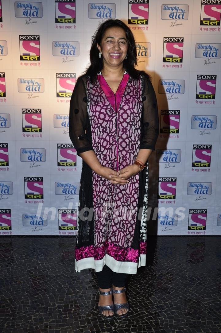 Anu Ranjan poses for the media at the Sun Down Party of Sony Pal's Simply Baatein