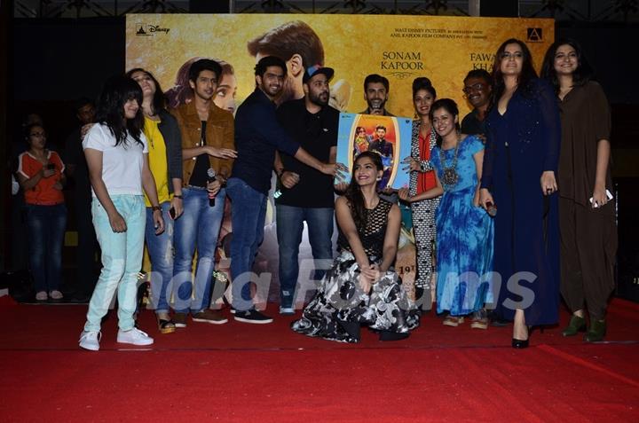 Cast and Crew at the Music Launch of Khoobsurat