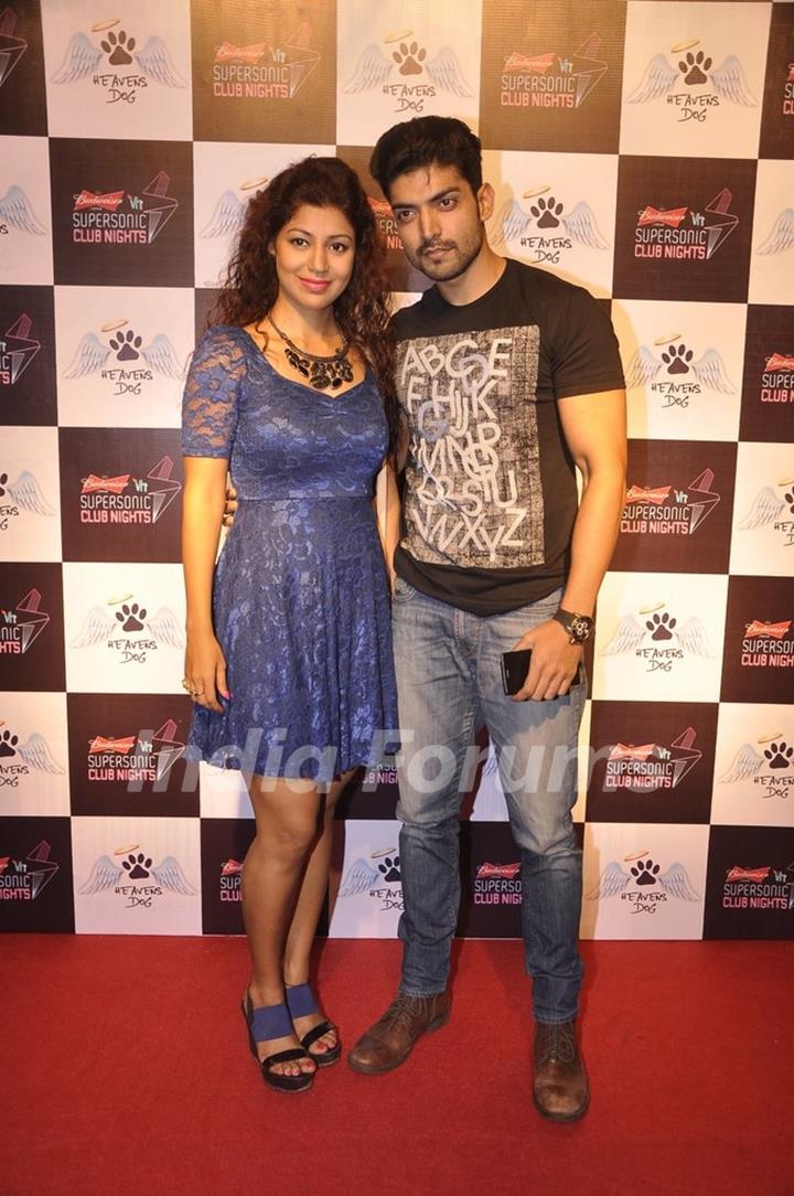 Gurmeet Choudhary with wife Debina Bonerjee Choudhary at the Launch of Heavens Dog Resturant