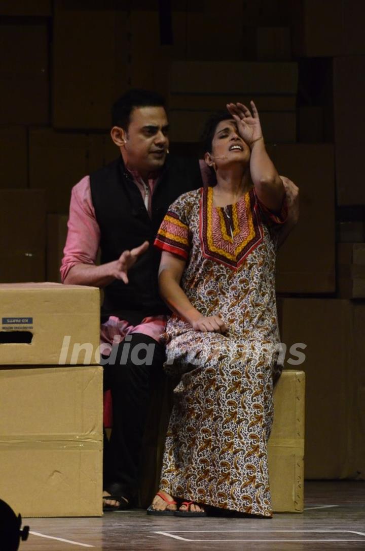 Richa Chadda & Cyrus Sahukar at their Play