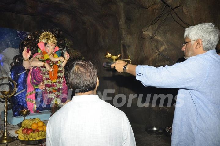 Vikram Bhatt performs an arti for Lord Ganesha