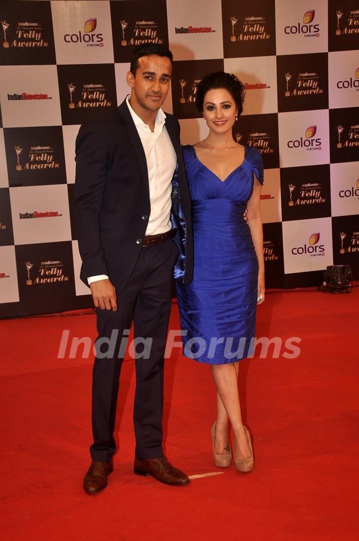 Anita Hassanandani was with her husband at the Indian Telly Awards