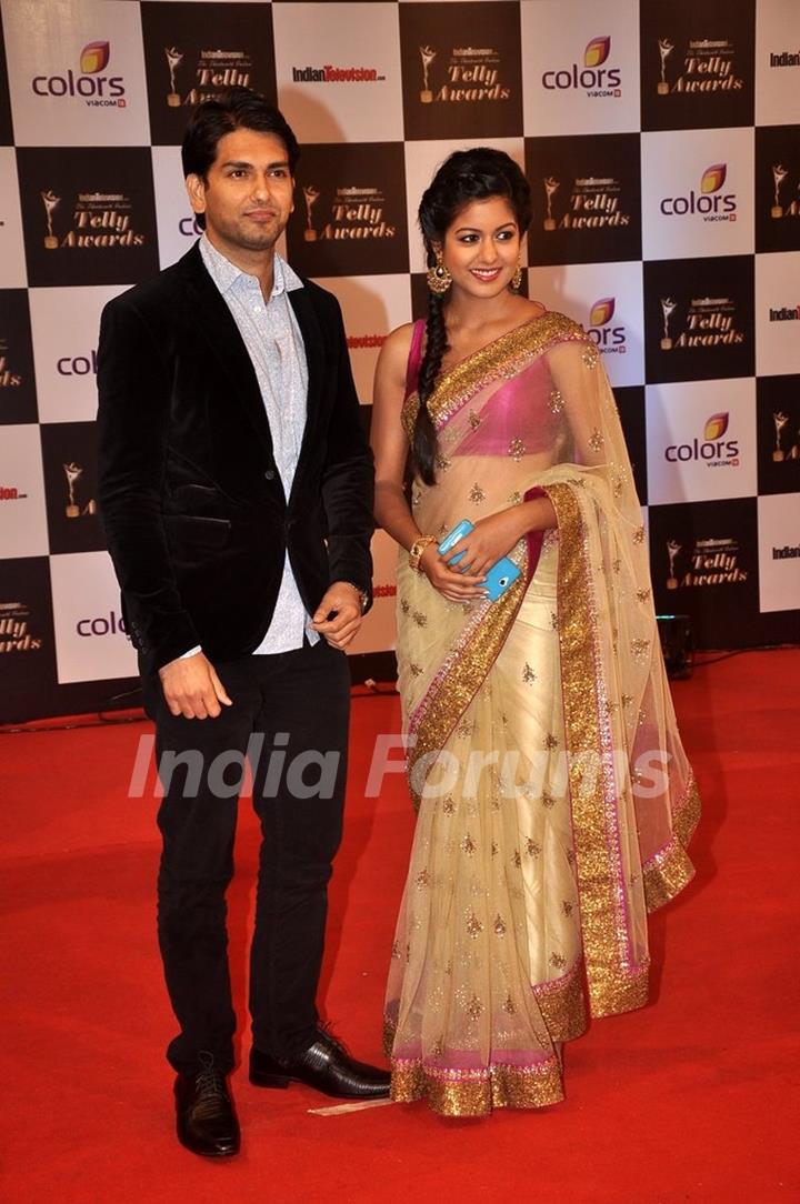 Rahul Sharma and Ishita Dutta was seen at the Indian Telly Awards