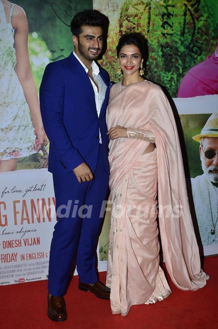 Arjun Kapoor and Deepika Padukone at the Special Screening of Finding Fanny