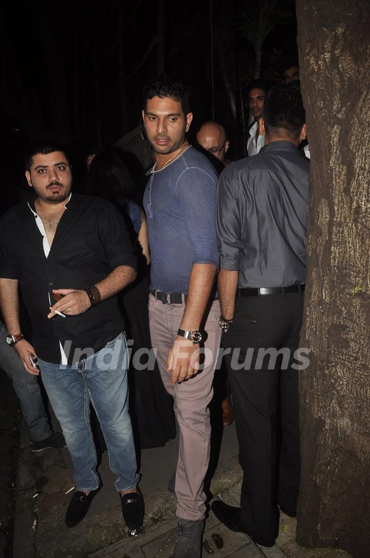 Yuvraj Singh was snapped coming out from Nido