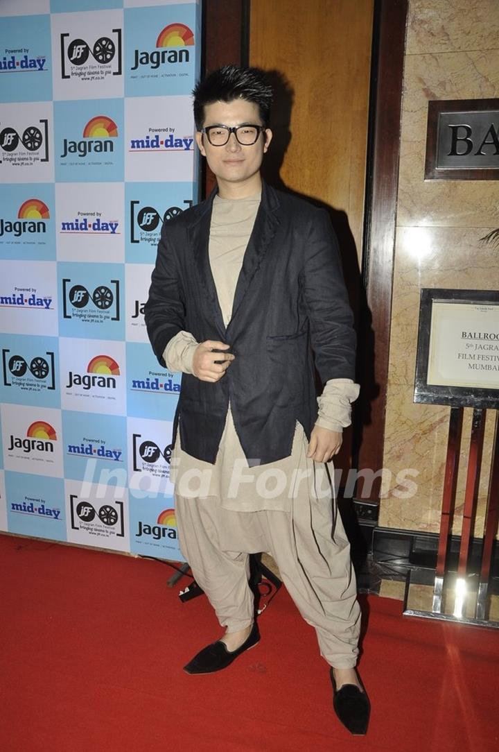 Meiyang Chang poses for the media at 5th Jagran Film Festival Mumbai