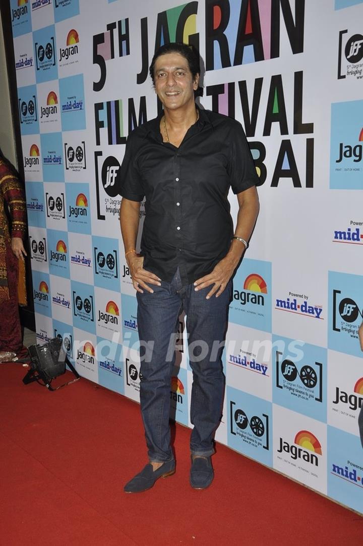 Chunky Pandey poses for the media at 5th Jagran Film Festival Mumbai