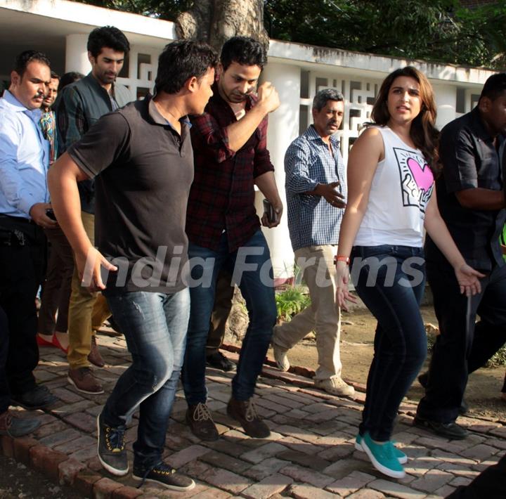 Parineeti Chopra snapped at the Promotion of Daawat-e-Ishq in Delhi