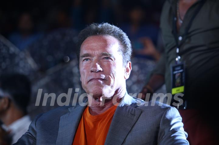 Arnold Schwarzenegger snapped at the Audio Launch of the Movie &quot;I&quot;