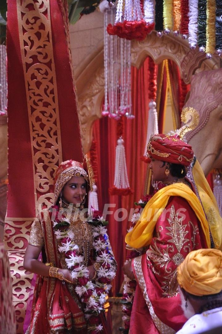 Kunwar Pratap and Ajabde at their Royal Rajputana Wedding