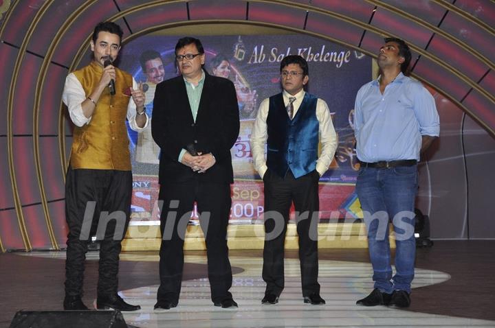 Mantra addressing the audience at the Launch of SAB TV's New Show 'Family Antakshari'