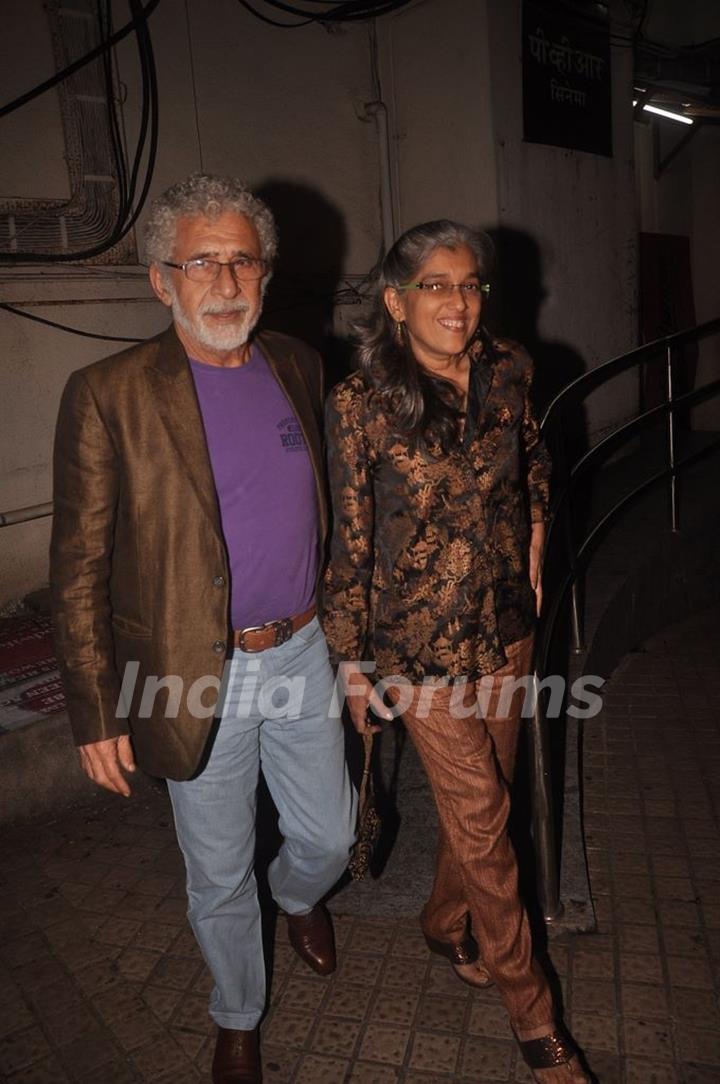 Naseeruddin Shah snapped with Ratna Pathak at PVR