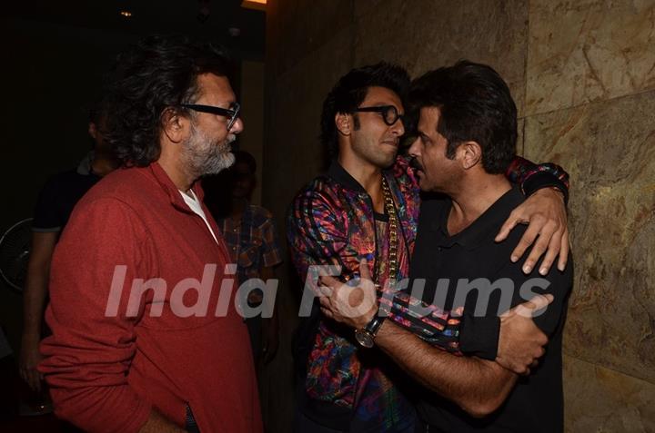 Ranveer Singh snapped hugging Anil Kapoor at the Special Screening of Khoobsurat