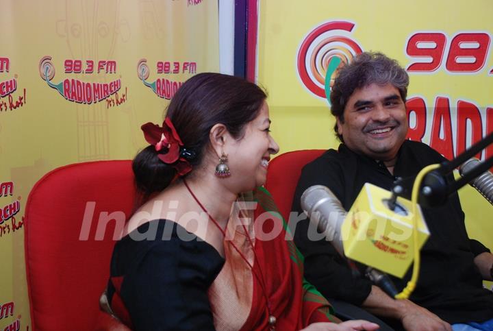 Vishal Bharadwaj and Rekha Bharadwaj at Radio Mirchi Studio