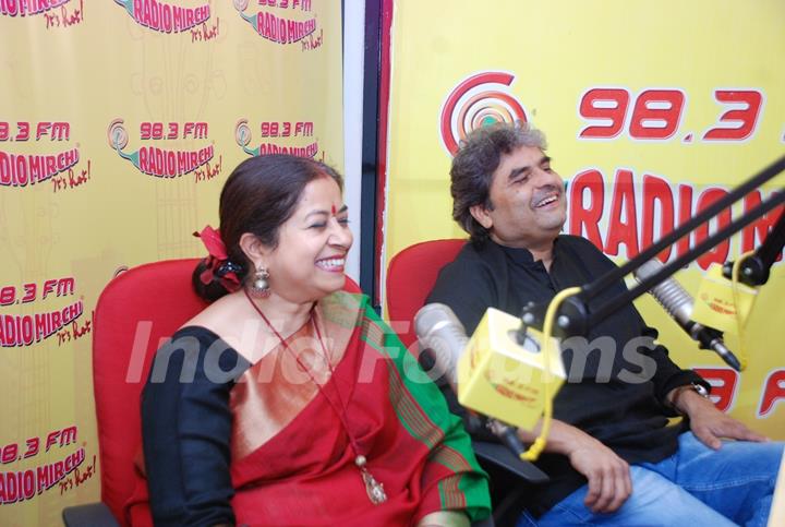 Vishal Bharadwaj and Rekha Bharadwaj at Radio Mirchi Studio