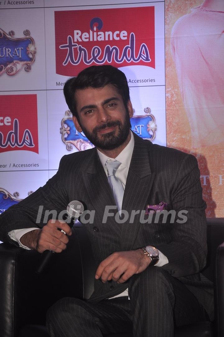 Fawad Khan snapped at the Promotion of Khoobsurat at Reliance Trends