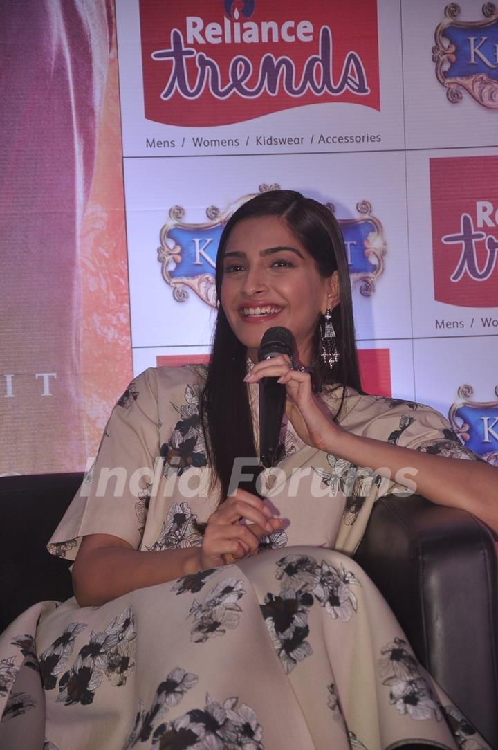 Sonam Kapoor interacts with the audience at the Promotion of Khoobsurat