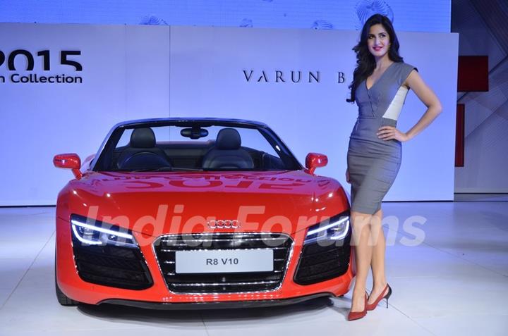 Katrina Kaif poses with the New Model of Audi