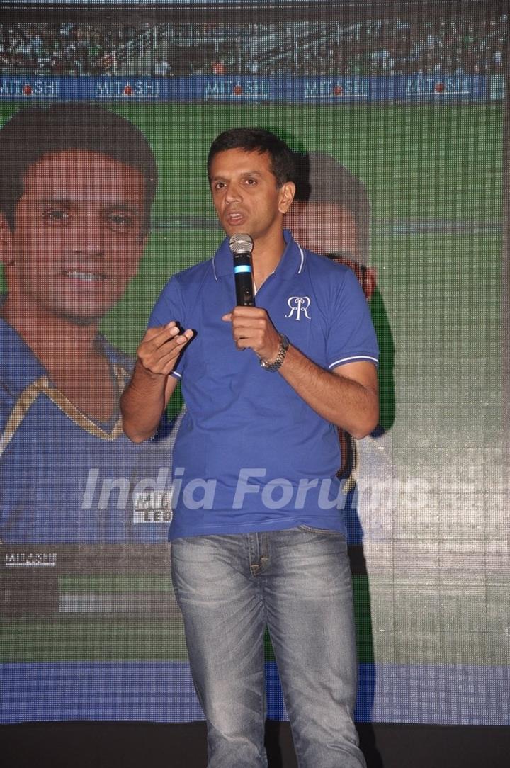 Rahul Dravid addresses the audience at the Launch of new LED by Mitashi