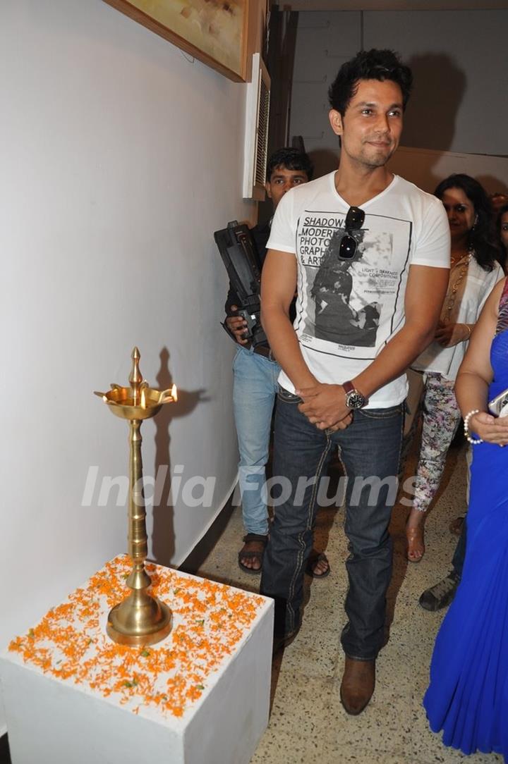 Randeep Hooda at the Inaugration of Dr. Seema Chaudhary and Nitin Chaudhary's art show 'When Fairies