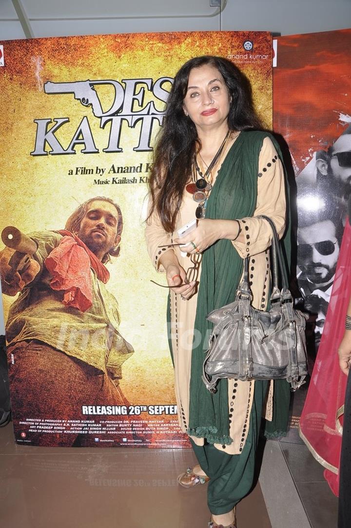Salma Agha poses for the media at the Premier of Desi Kattey